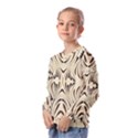 Folk flowers print Floral pattern Ethnic art Kids  Long Sleeve Tee with Frill  View2