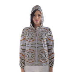 Folk Flowers Print Floral Pattern Ethnic Art Women s Hooded Windbreaker by Eskimos