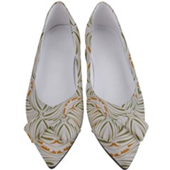 Folk Flowers Print Floral Pattern Ethnic Art Women s Bow Heels