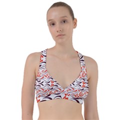 Folk Flowers Print Floral Pattern Ethnic Art Sweetheart Sports Bra by Eskimos