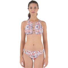 Folk Flowers Print Floral Pattern Ethnic Art Perfectly Cut Out Bikini Set by Eskimos