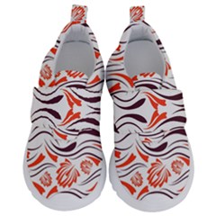 Folk Flowers Print Floral Pattern Ethnic Art Kids  Velcro No Lace Shoes by Eskimos