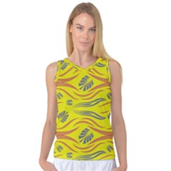 Folk Flowers Print Floral Pattern Ethnic Art Women s Basketball Tank Top by Eskimos