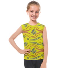 Folk Flowers Print Floral Pattern Ethnic Art Kids  Mesh Tank Top by Eskimos