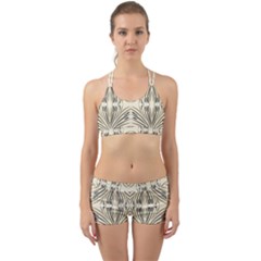 Folk Flowers Print Floral Pattern Ethnic Art Back Web Gym Set by Eskimos