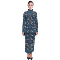 Waterlilies In The Calm Lake Of Beauty And Herbs Turtleneck Maxi Dress by pepitasart