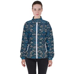 Waterlilies In The Calm Lake Of Beauty And Herbs Women s High Neck Windbreaker by pepitasart