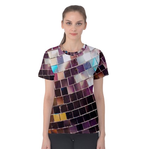 Funky Disco Ball Women s Cotton Tee by essentialimage365