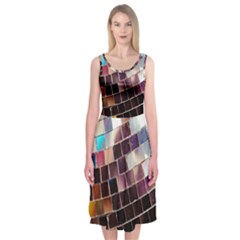 Funky Disco Ball Midi Sleeveless Dress by essentialimage365