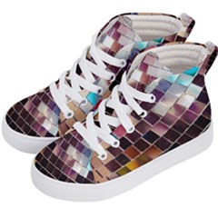 Funky Disco Ball Kids  Hi-top Skate Sneakers by essentialimage365