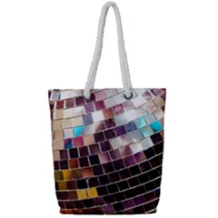 Funky Disco Ball Full Print Rope Handle Tote (small) by essentialimage365