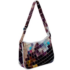 Funky Disco Ball Zip Up Shoulder Bag by essentialimage365