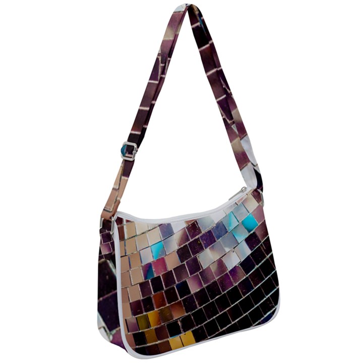 Funky Disco Ball Zip Up Shoulder Bag