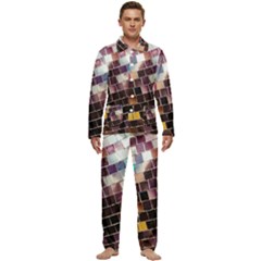 Funky Disco Ball Men s Long Sleeve Velvet Pocket Pajamas Set by essentialimage365