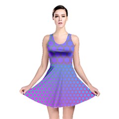 Hex Circle Points Vaporwave One Reversible Skater Dress by WetdryvacsLair