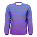 Hex Circle Points Vaporwave One Men s Long Sleeve Tee View1