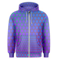 Hex Circle Points Vaporwave One Men s Zipper Hoodie by WetdryvacsLair