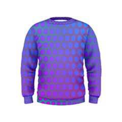 Hex Circle Points Vaporwave One Kids  Sweatshirt by WetdryvacsLair