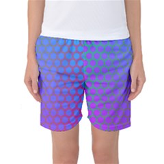 Hex Circle Points Vaporwave One Women s Basketball Shorts by WetdryvacsLair