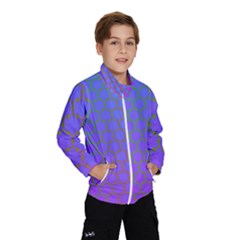 Hex Circle Points Vaporwave One Kids  Windbreaker by WetdryvacsLair