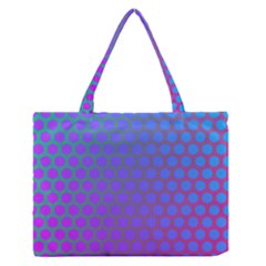 Hex Circle Points Vaporwave One Zipper Medium Tote Bag by WetdryvacsLair