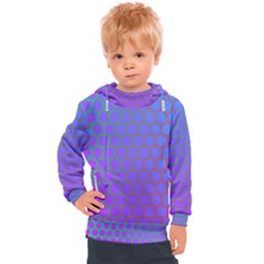 Hex Circle Points Vaporwave One Kids  Hooded Pullover by WetdryvacsLair