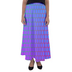 Hex Circle Points Vaporwave One Flared Maxi Skirt by WetdryvacsLair