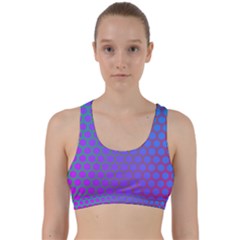 Hex Circle Points Vaporwave One Back Weave Sports Bra by WetdryvacsLair