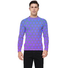 Hex Circle Points Vaporwave One Men s Long Sleeve Rash Guard by WetdryvacsLair