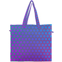 Hex Circle Points Vaporwave One Canvas Travel Bag by WetdryvacsLair