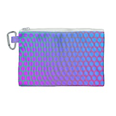 Hex Circle Points Vaporwave One Canvas Cosmetic Bag (large) by WetdryvacsLair