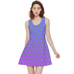 Hex Circle Points Vaporwave One Inside Out Reversible Sleeveless Dress by WetdryvacsLair