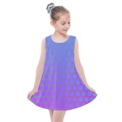 Hex Circle Points Vaporwave One Kids  Summer Dress by WetdryvacsLair