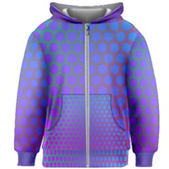 Hex Circle Points Vaporwave One Kids  Zipper Hoodie Without Drawstring by WetdryvacsLair