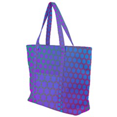 Hex Circle Points Vaporwave One Zip Up Canvas Bag by WetdryvacsLair