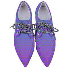 Hex Circle Points Vaporwave One Pointed Oxford Shoes by WetdryvacsLair