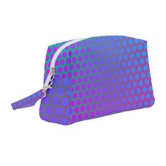 Hex Circle Points Vaporwave One Wristlet Pouch Bag (medium)