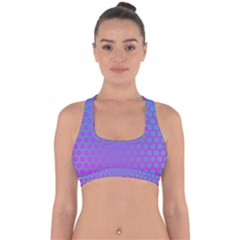 Hex Circle Points Vaporwave One Cross Back Hipster Bikini Top  by WetdryvacsLair