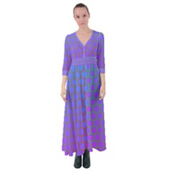 Hex Circle Points Vaporwave One Button Up Maxi Dress by WetdryvacsLair