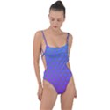 Hex Circle Points Vaporwave One Tie Strap One Piece Swimsuit View1