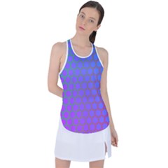 Hex Circle Points Vaporwave One Racer Back Mesh Tank Top by WetdryvacsLair