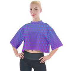 Hex Circle Points Vaporwave One Mock Neck Tee by WetdryvacsLair