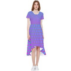 Hex Circle Points Vaporwave One High Low Boho Dress by WetdryvacsLair