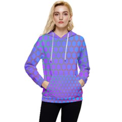 Hex Circle Points Vaporwave One Women s Lightweight Drawstring Hoodie by WetdryvacsLair