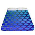 Hex Circle Points Vaporwave Three Fitted Sheet (King Size) View1