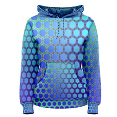 Hex Circle Points Vaporwave Three Women s Pullover Hoodie