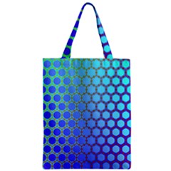 Hex Circle Points Vaporwave Three Zipper Classic Tote Bag by WetdryvacsLair