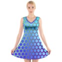 Hex Circle Points Vaporwave Three V-Neck Sleeveless Dress View1