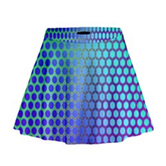 Hex Circle Points Vaporwave Three Mini Flare Skirt by WetdryvacsLair