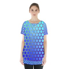 Hex Circle Points Vaporwave Three Skirt Hem Sports Top by WetdryvacsLair